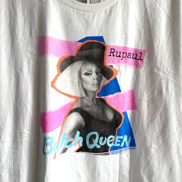 Hot Topic White RuPaul Butch Queen T-Shirt Plus Size 2X XXL - Picture 4 of 7